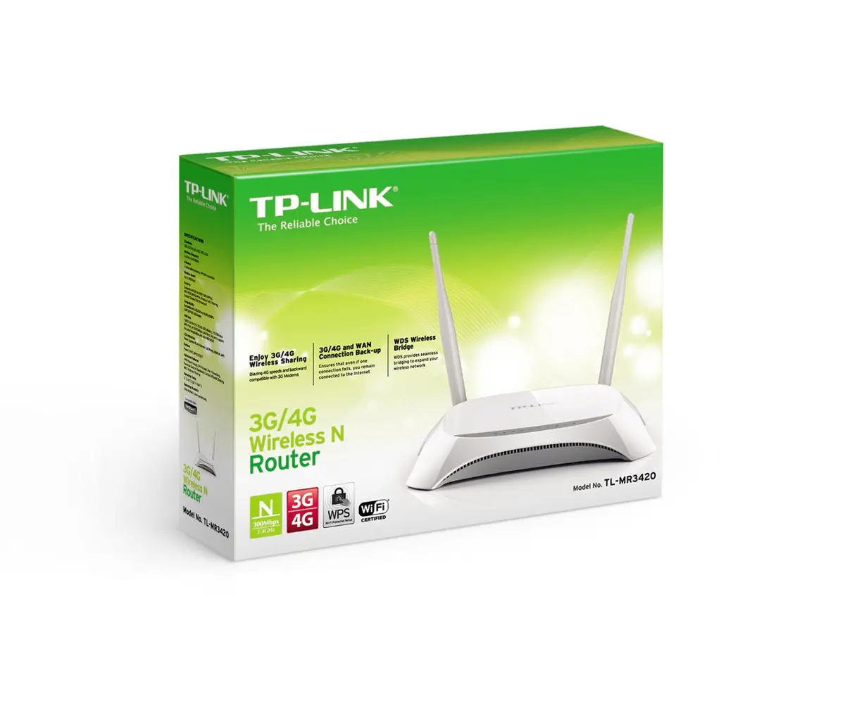 Безжичен рутер Tp-link TL-MR3420, N300, 3G/4G,USB донгъл,настолен, 2 антени,5xFE - image 4
