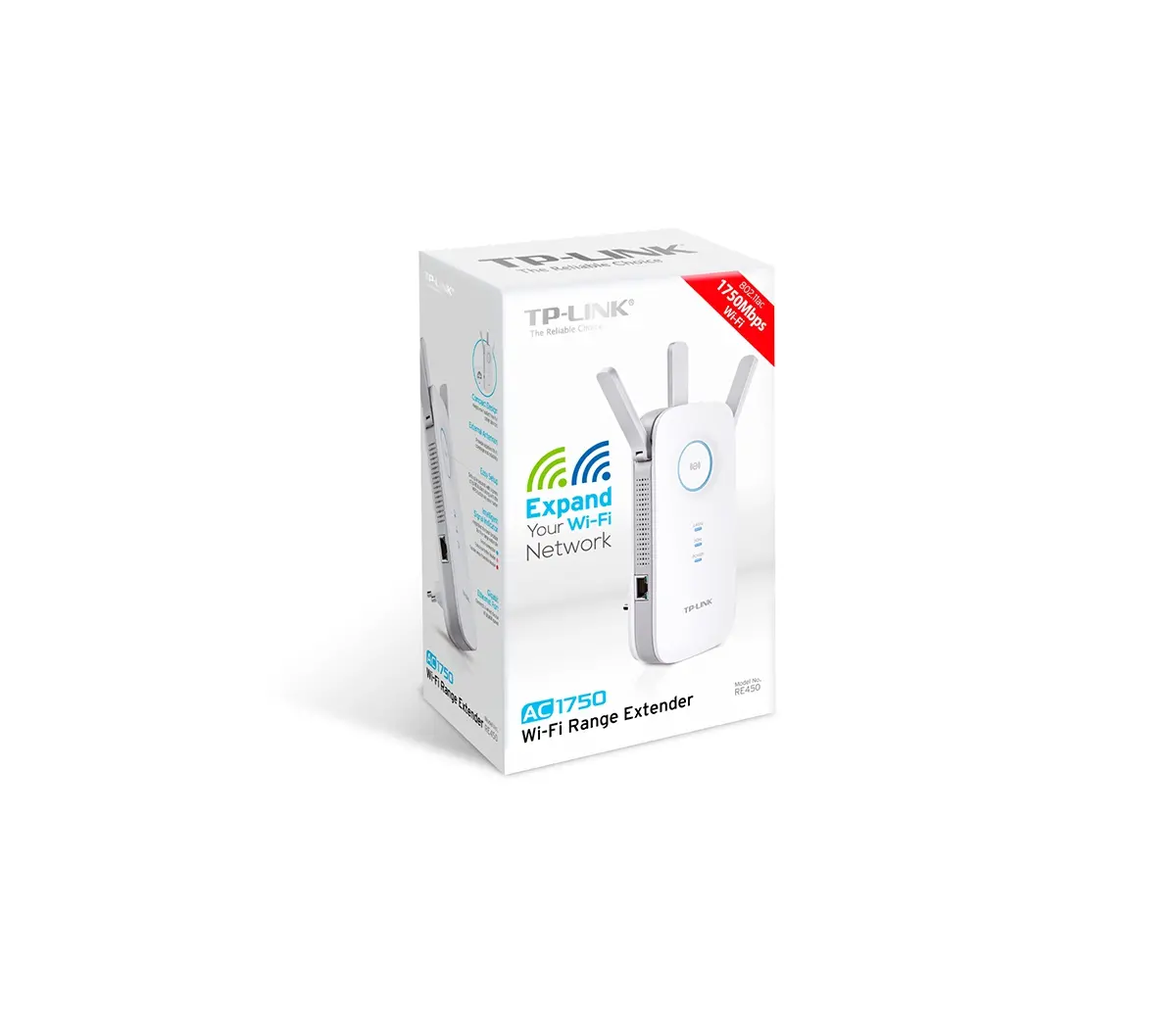 Επέκταση εμβέλειας TP-LINK RE450, AC1750, διπλής ζώνης, 1xGbit θύρα, 3 εξωτερικές κεραίες - image 3