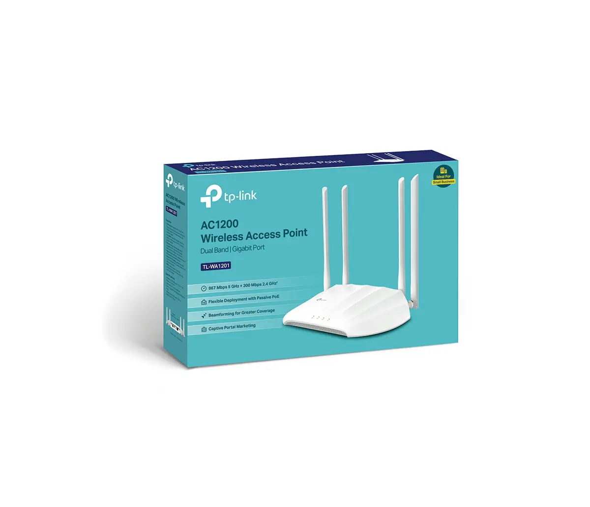 Точка за достъп TP-Link TL-WA1201, AC1200, 1x 10/100/1000 Mbps RJ45, 4 фиксирани - image 2