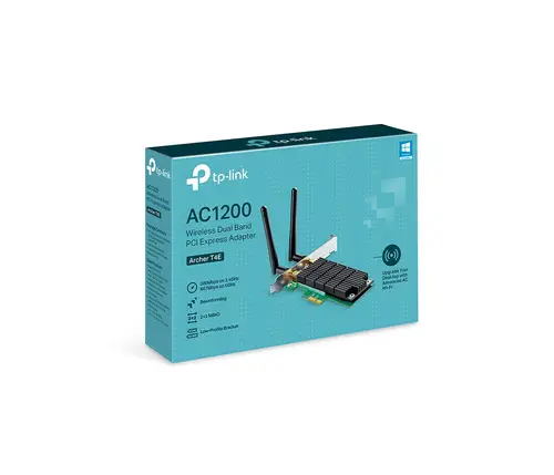 Ασύρματος προσαρμογέας TP-LINK Archer T4E, AC1200, διπλής ζώνης, PCI Express, 2x εξωτερικές κεραίες - 3