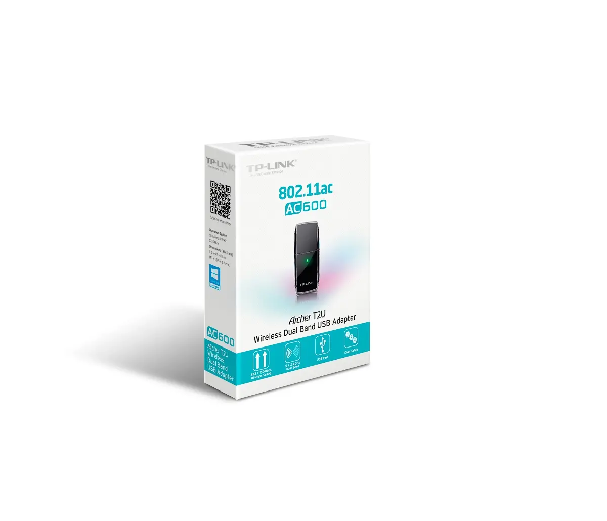 Adaptor wireless TP-LINK Archer T2U, AC600, dual-band, USB 2.0, antenă integrată - image 3