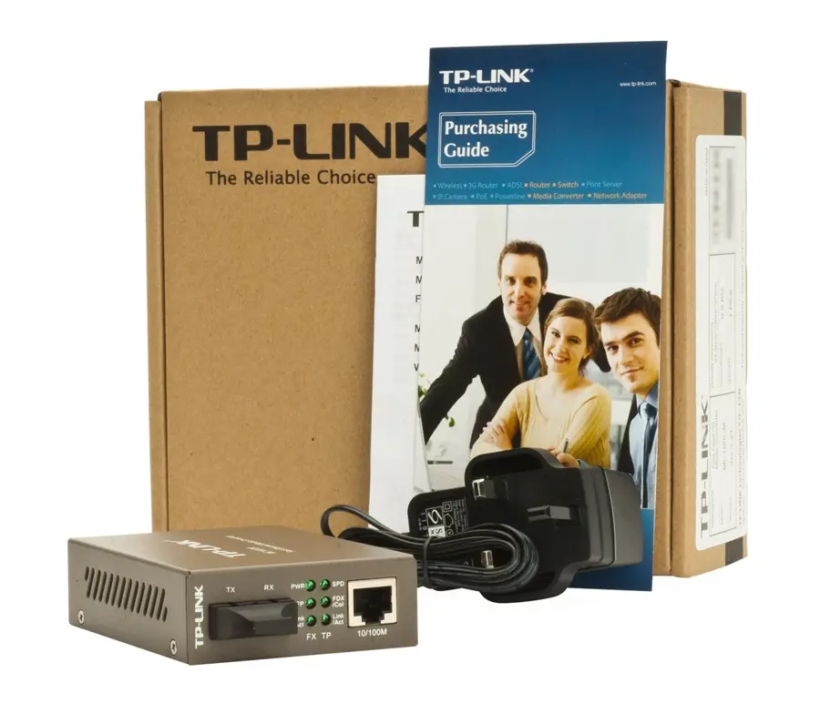 Конвертор TP-LINK MC100CM, 10/100Mbps RJ45 към 100Mbps MM SC влакно, 2км - image 2