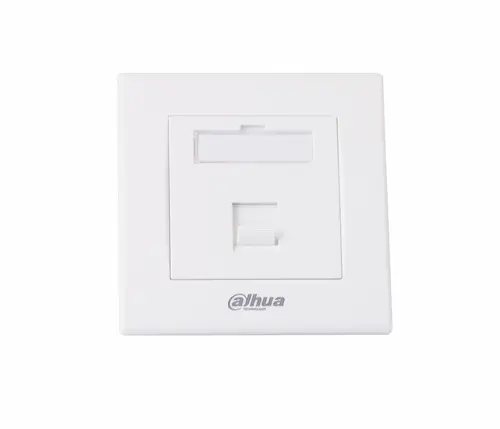 Panou frontal Dahua PFM971-1, 86x86, pentru inserții 1x RJ45, alb Panou frontal Dahua PFM971-1, 86x86, pentru inserții 1x RJ45, alb
