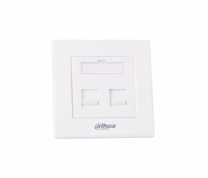 Panou frontal Dahua PFM971-2, 86x86, pentru 2x module RJ45, alb