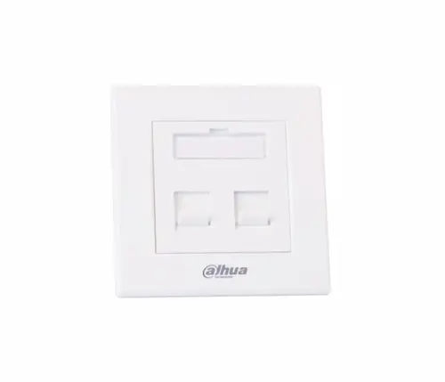 Μπροστινό πάνελ Dahua PFM971-2, 86x86, για 2x RJ45 εσωτερικά τμήματα, λευκό