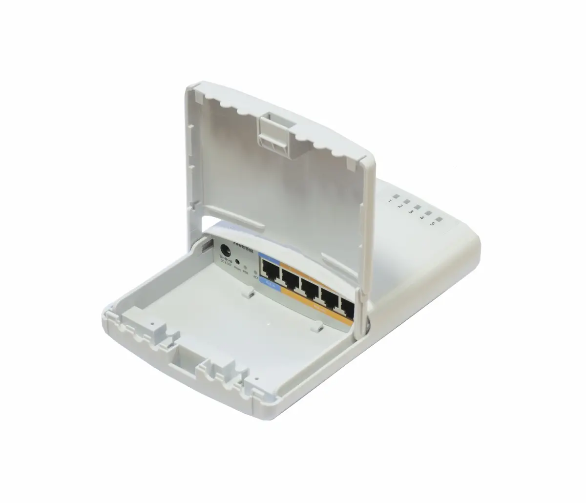Рутер MikroTik RB750P-PBr2, PowerBox, 64MB, 5xFE(4xPoE out), outdoor, PSU - image 1