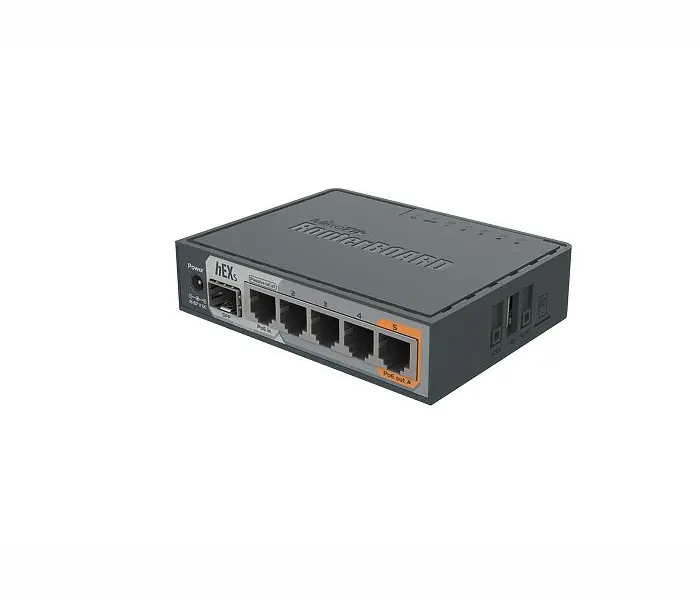Рутер MikroTik RB760iGS, hEX S, 880MHz, 256MB, 5xGE, 1xSFP, PoE, USB 2.0 - image 1