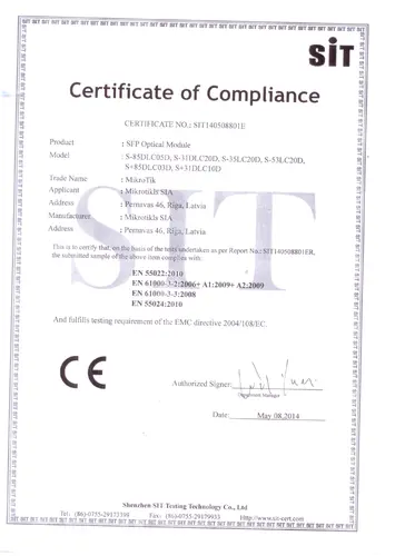 Оптичен модул MikroTik S-3553LC20D, 1.25G SFP, SM, 20km 1310nm/1550nm, 2бр. - image 1