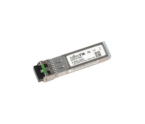 Modul optic MikroTik S-55DLC80D, 1.25G SFP, SM, 80km, 1550nm, LC, DDM - 1