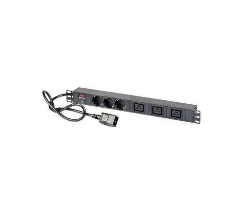 Πολύπριζο AEG PDU 16-2, 3x γειωμένες υποδοχές GE, 3x IEC320 C19 (16 A), για τοποθέτηση σε rack - 2