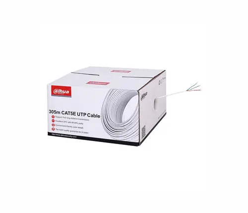 Кабел Dahua, PFM920I-5EUN, 4P PVC UTP, cat. 5e, 305м, бял