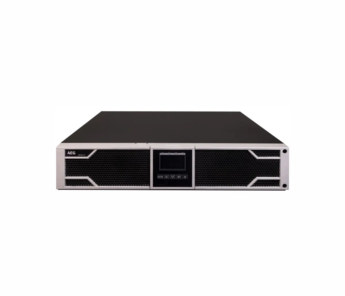 UPS AEG Protect D. 1000VA / 900W, LCD, Online, Rack/ Tower ТЗИ, 6.5/16.8 min - image 1