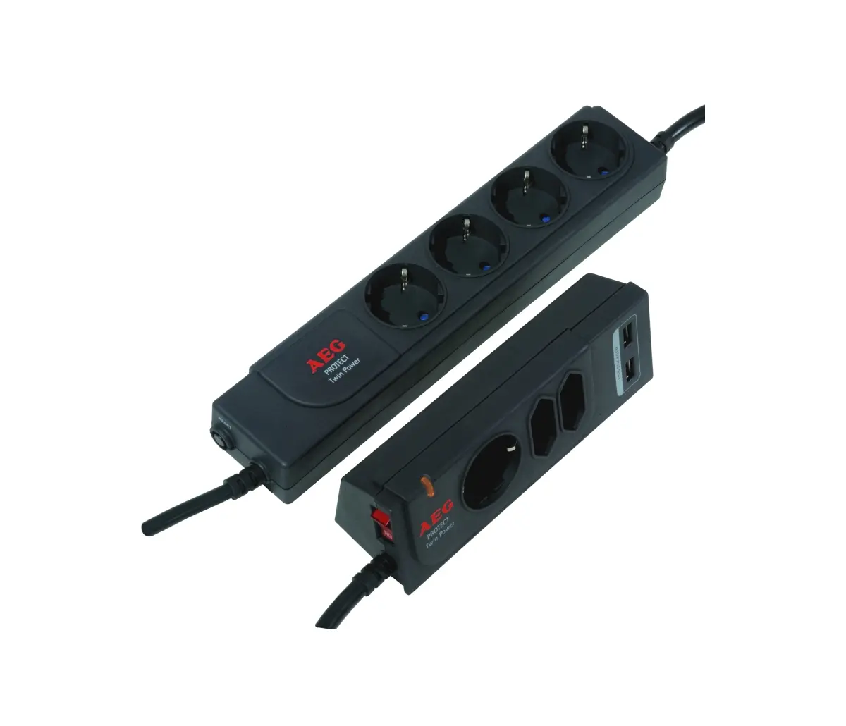 Πολύπριζο με προστασία AEG Protect Twin Power, GE