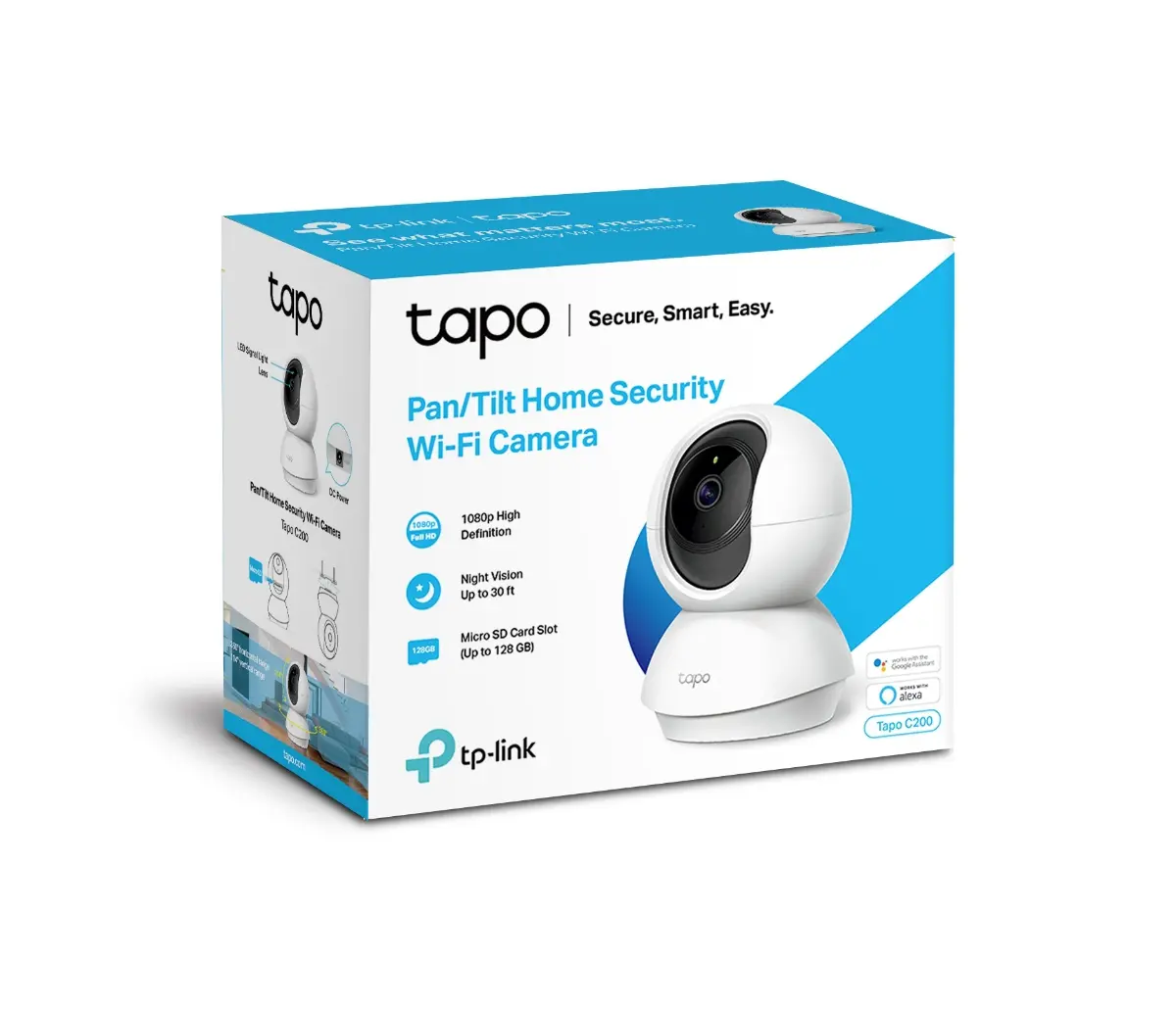 Cameră TP-Link Tapo C200, Pan/Tilt, 1080p, zi/noapte până la 9m, Micro SD, microfon - image 2