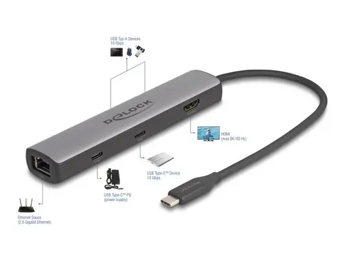 Докинг станция Delock USB 40 Gbps USB Type-C - image 2