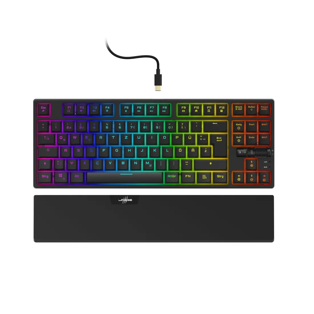 HAMA uRage Геймърска клавиатура "Exodus 860 Mechanical", червен суич, 186076 - image 1