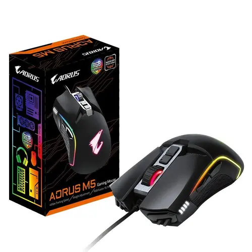 Mouse optic pentru gaming Gigabyte Aorus M5 RGB Fusion - 6