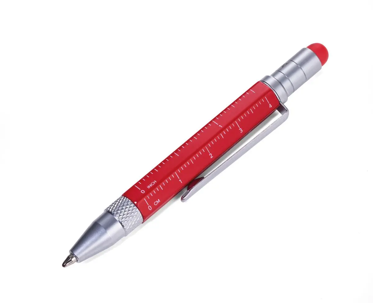 Многофункционална метална химикалка TROIKA LILIPUT TOOL PEN, червена