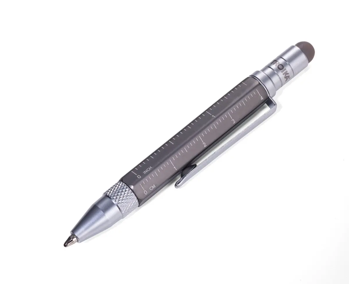 Πολυλειτουργικό μεταλλικό στυλό TROIKA LILIPUT TOOL PEN, γκρι