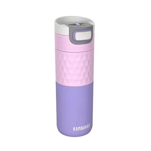 Cană termică din oțel inoxidabil Kambukka Etna Grip cu capac termic 3 în 1 Snapclean®, 500 ml, Pale Purple - 1
