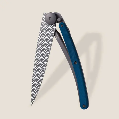 Briceag Deejo 37g, Aluminiu albastru / Nori - 1