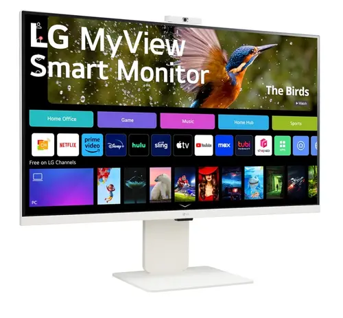 Монитор, LG 32SR85U-W, 31.5" IPS Smart webOS, Full HD Web cam, AG, 5ms, 1000:1, 400cd/m, DCI-P3 95%, 4K UHD (3840x2160), ThinQ, HDR 10, HDMI, USB Type-C-PD 90W, Wi-Fi B/in, AirPlay 2, Bluetooth, Speakers 5W x 2, Height Adjustable, Tilt, White - image 2