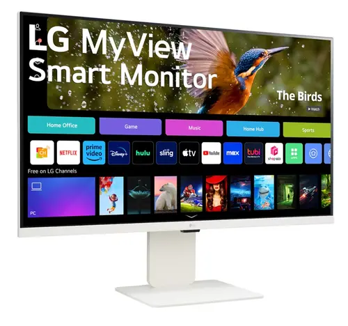 Монитор, LG 32SR85U-W, 31.5" IPS Smart webOS, Full HD Web cam, AG, 5ms, 1000:1, 400cd/m, DCI-P3 95%, 4K UHD (3840x2160), ThinQ, HDR 10, HDMI, USB Type-C-PD 90W, Wi-Fi B/in, AirPlay 2, Bluetooth, Speakers 5W x 2, Height Adjustable, Tilt, White - image 3