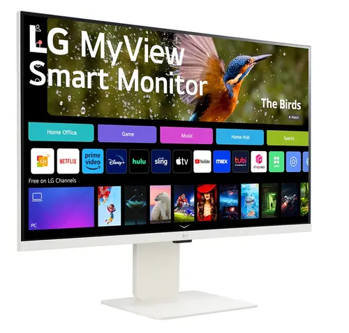 Монитор, LG 32SR85U-W, 31.5" IPS Smart webOS, Full HD Web cam, AG, 5ms, 1000:1, 400cd/m, DCI-P3 95%, 4K UHD (3840x2160), ThinQ, HDR 10, HDMI, USB Type-C-PD 90W, Wi-Fi B/in, AirPlay 2, Bluetooth, Speakers 5W x 2, Height Adjustable, Tilt, White - image 4