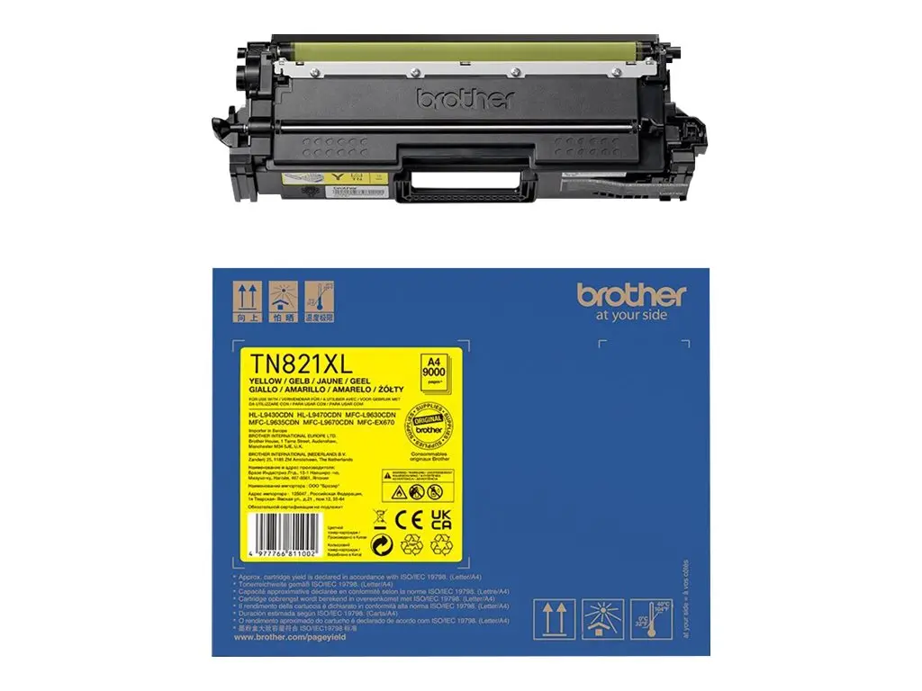 Консуматив, Brother TN-821XLY Yellow Toner Cartridge High Yield - image 3