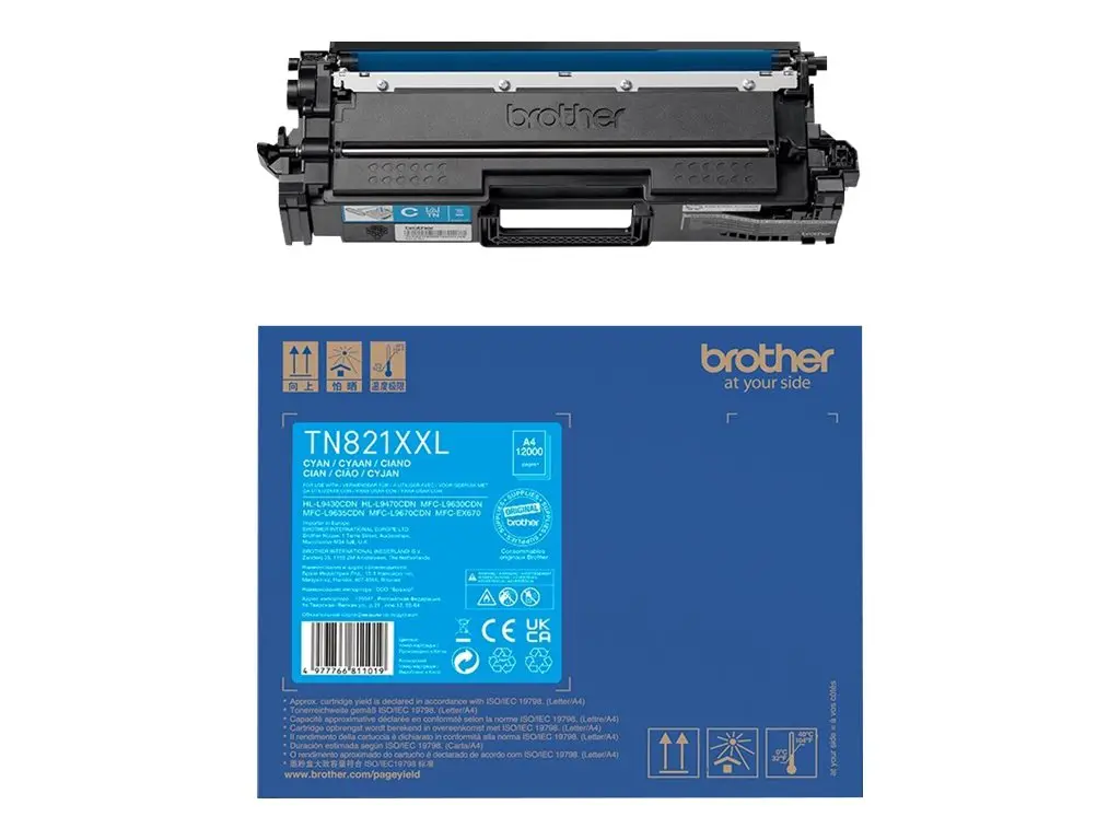 Консуматив, Brother TN-821XXLC Cyan Toner Cartridge Super High Yield - image 3