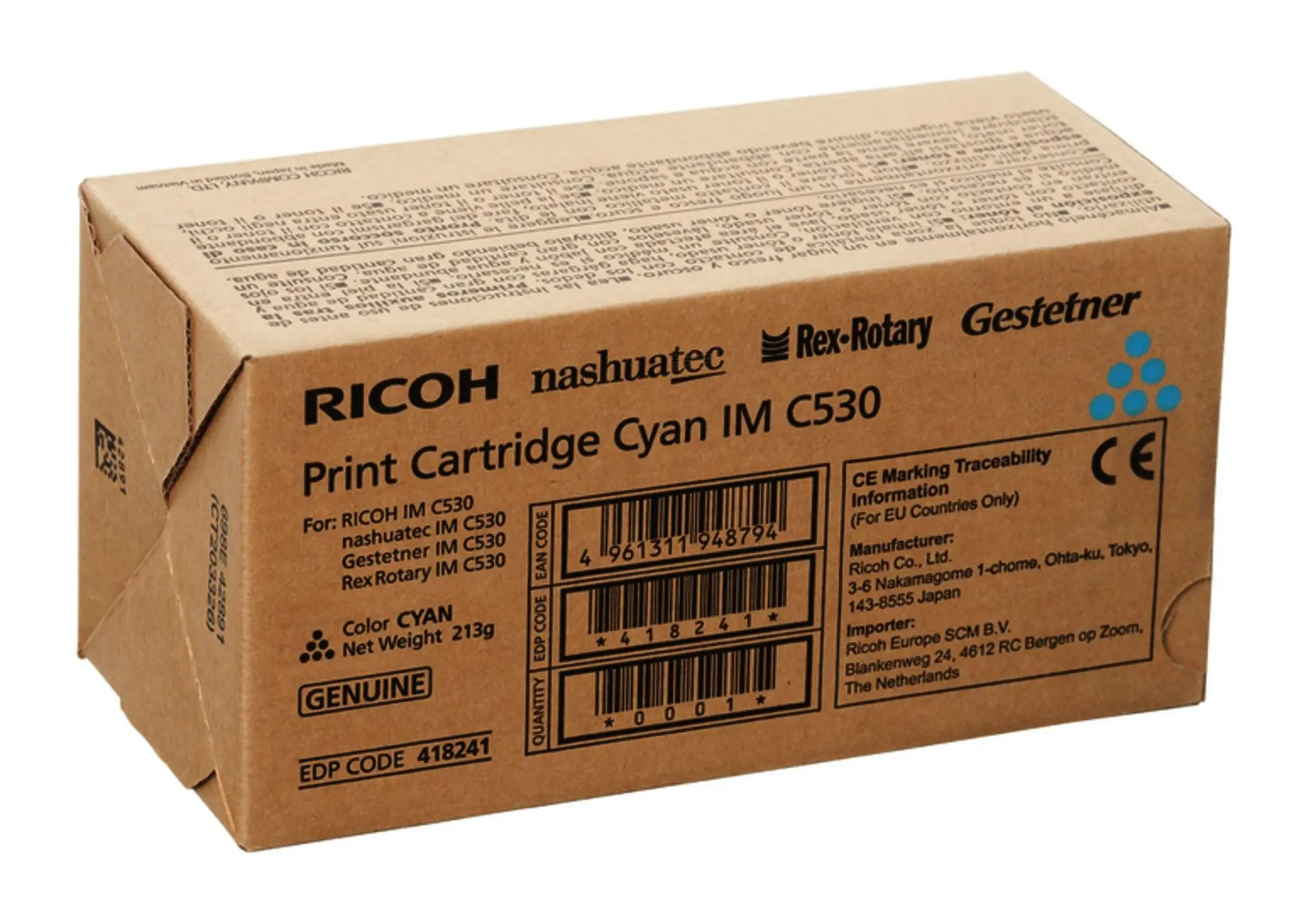 Тонер касета RICOH IM C530,18000 копия, Cyan - image 1