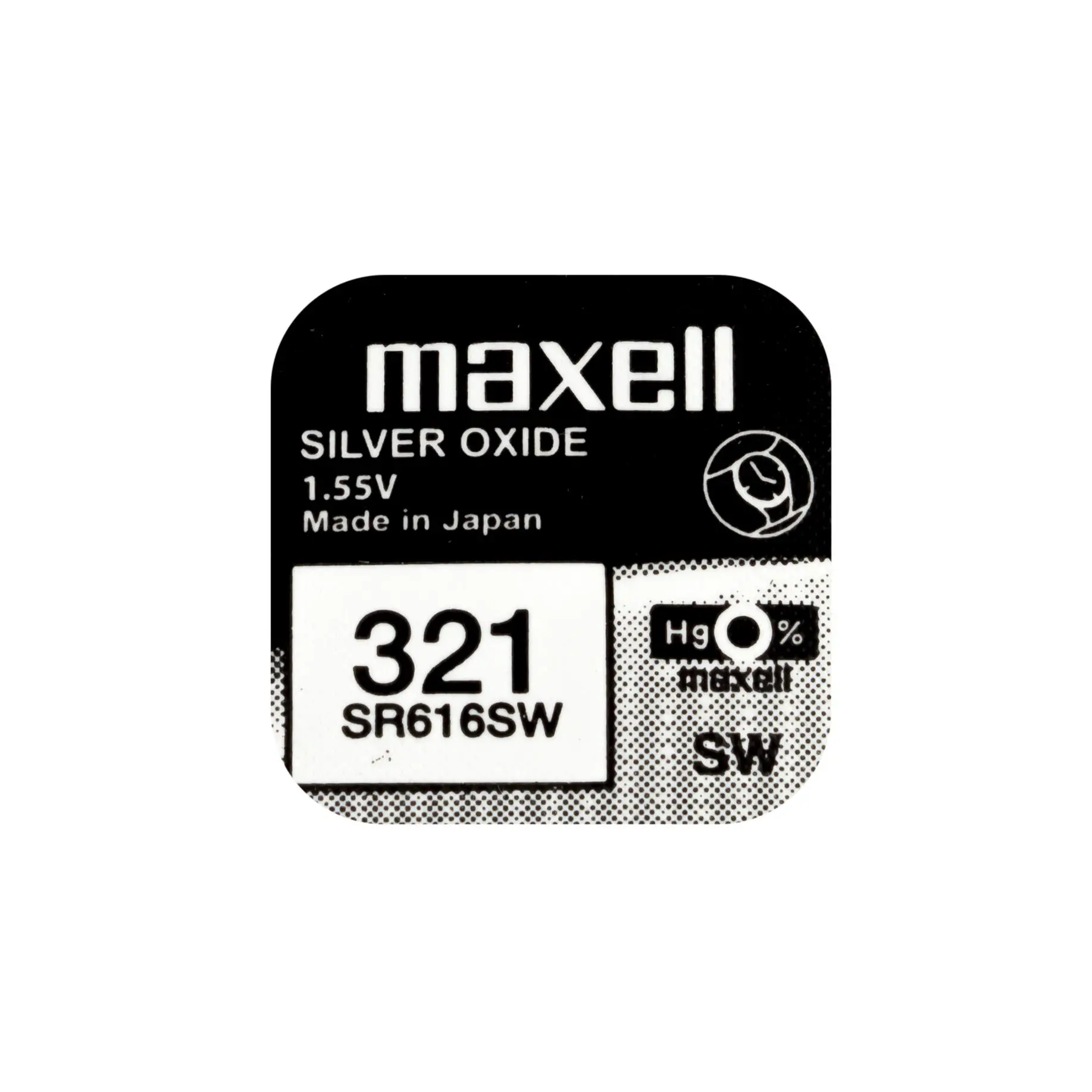 Бутонна батерия сребърна MAXELL SR616 SW /321/  1.55V - image 1