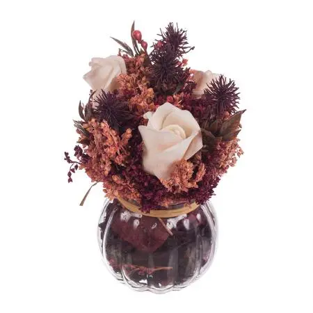 Аранжировка рози в стъклена ваза - image 1