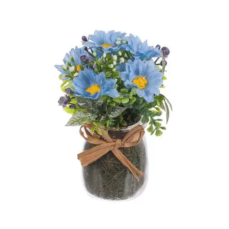Ανθοδέσμη μπουκέτο μπλε λουλούδια