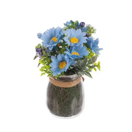 Aranjament buchet de flori albastre - image 1