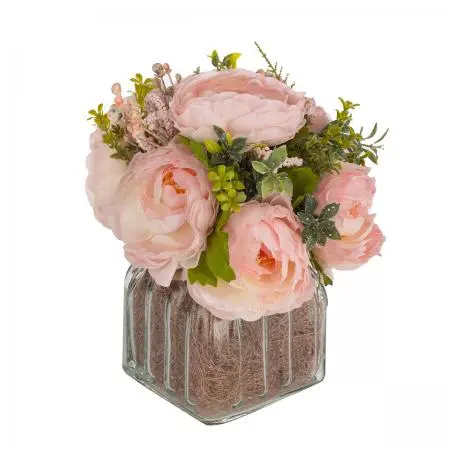 Аранжировка розови божури