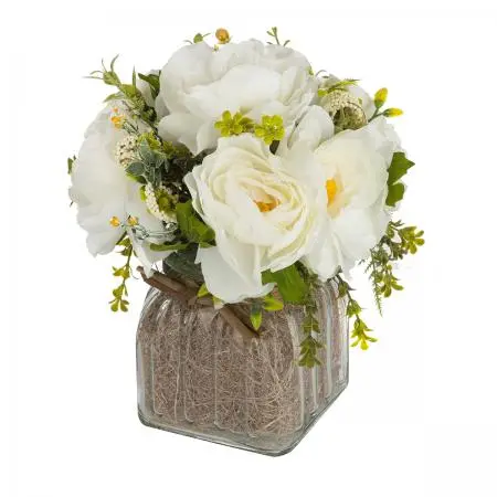 Аранжировка бели божури