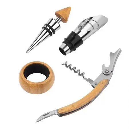 Set accesorii pentru vin, 4 piese - 1