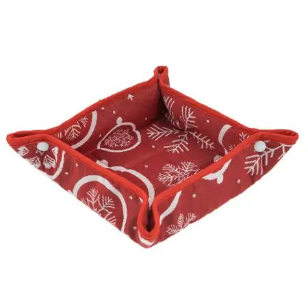 Coș de Crăciun cu fulgi de zăpadă 31/31 cm - 2