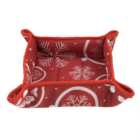 Coș de Crăciun cu fulgi de zăpadă 31/31 cm - 1