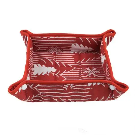 Coș de Crăciun cu brazi 31/31 cm