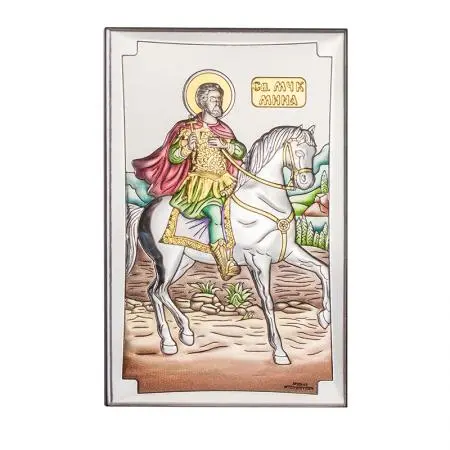 Εικόνα Άγιος Μηνάς χρωματιστή 9/15 cm