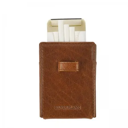Калъф за цигари 80 мм кафяв SILVER FLAME - image 2