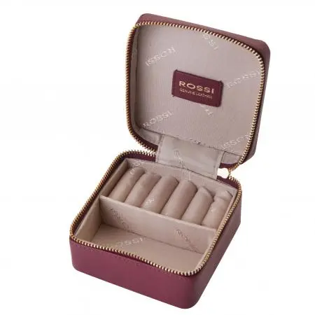 Кутия за бижута цвят Винено червено - ROSSI - image 3