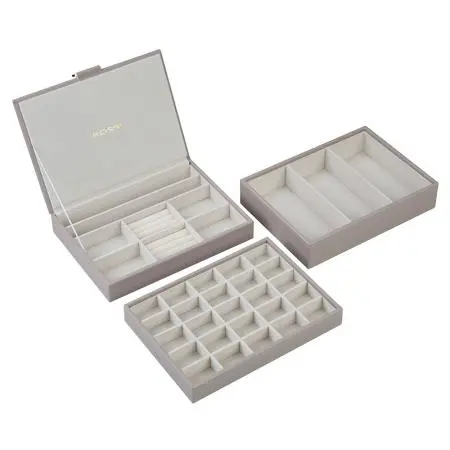 Кутия за бижута цвят сив - ROSSI - image 2