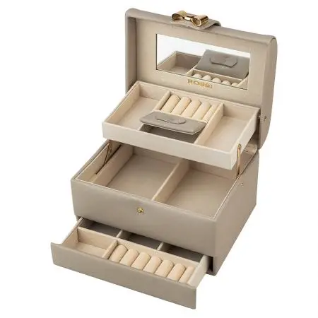 Кутия за бижута цвят сив - ROSSI - image 1