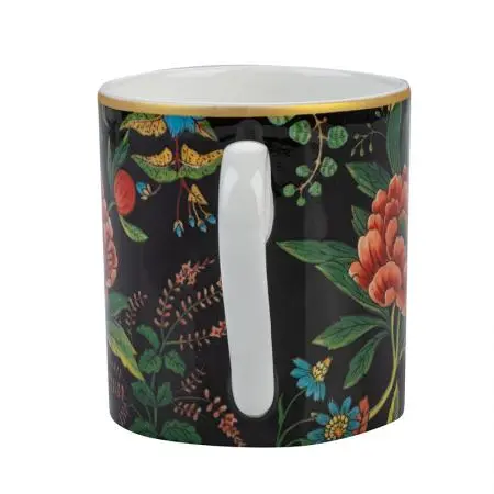 Порцеланов комплект за еспресо 2 чаши + 2 чинийки Божур - image 3