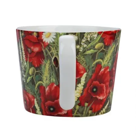 Порцеланов комплект за кафе 2 чаши + 2 чинийки Макове - image 3