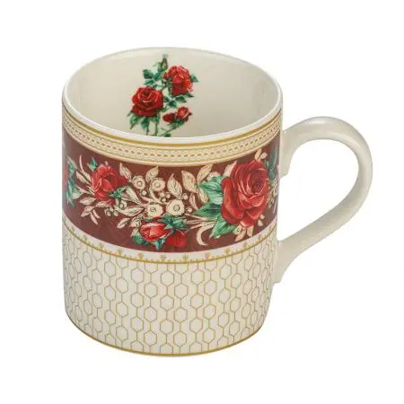 Ceașcă de porțelan pentru cafea + cutie - Trandafir - image 1