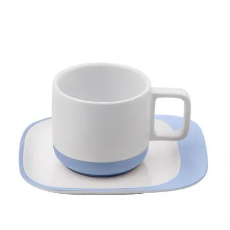 Cană cu farfurioară pentru cafea și ceai